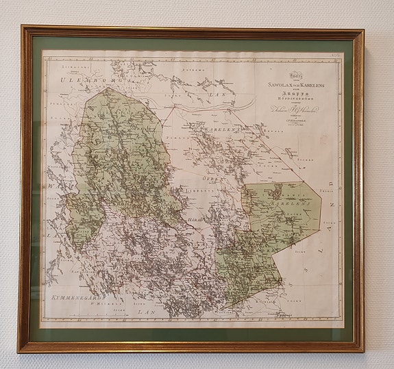 Hermelinin Kuopion läänin kartta vuodelta 1799