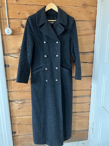 Pitkä villakangastakki, unisex S