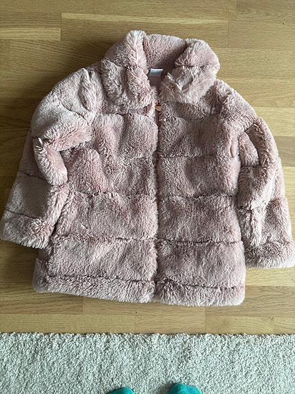 Lindex Kids karvatakki koko 110 vaaleanpunainen