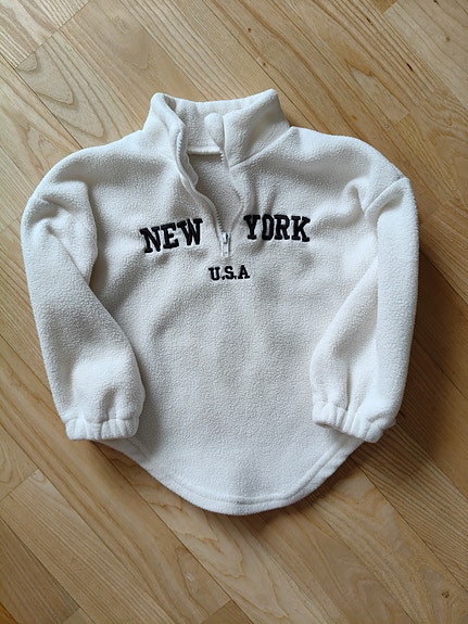 Valkoinen fleece 98 cm