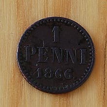1 penni 1866 Aleksanteri II, Suuriruhtinaskunta