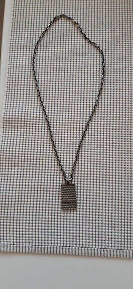 UUSI Lumoava kaulakoru, Rodioitu hopea (Sterling 925/1000)