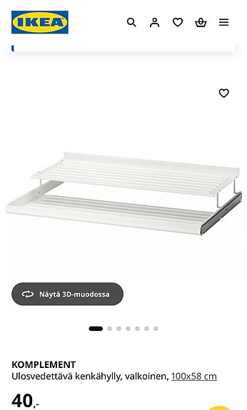 Ikea Komplement kenkähylly