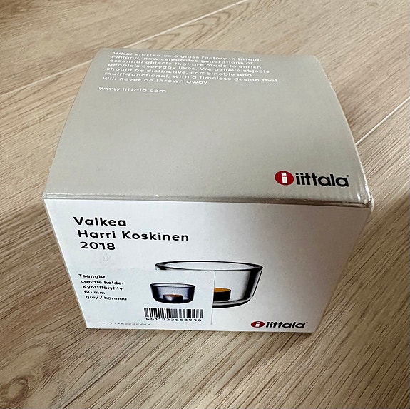 Iittala Valkea kynttilälyhty, 60 mm, harmaa