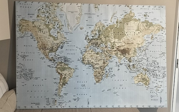Canvas-taulu, Maailman kartta, IKEA premium