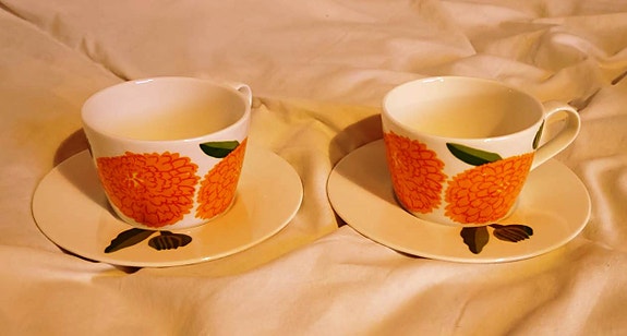 Marimekko / Iittala Primavera oranssit kahvikupit