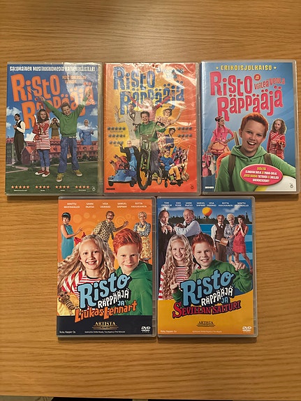 Risto Räppääjä DVD-elokuvat 5 kpl
