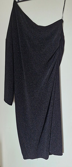H&M musta glittermekko/juhlamekko, XXL-koko, uusi