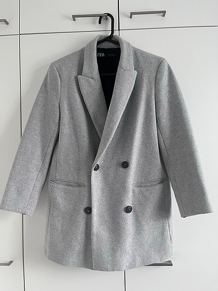 Zara naisten takki XS harmaa polyesteri