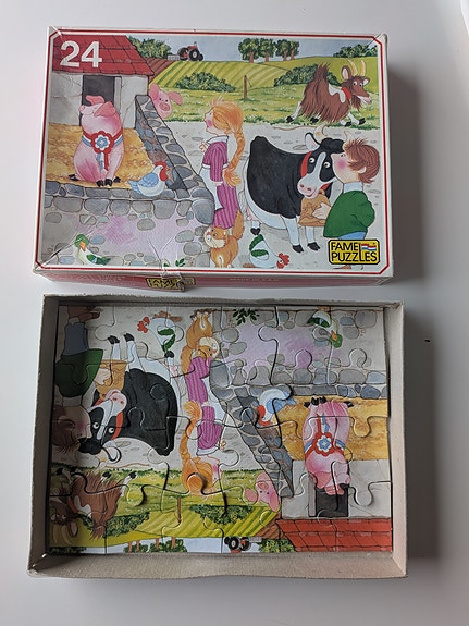 Maatila-aiheinen puzzle