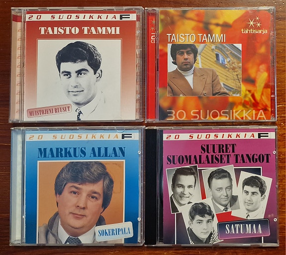 4 kpl Taisto Tammi, Markus Allan + tango cdeitä.
