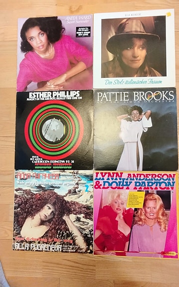Ulkolaisia nais laulajien vinyyli LP:tä 1970-1980 luvuilta