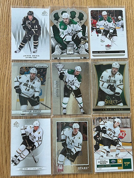 NHL Jamie Benn Dallas Stars jääkiekkokortit 9 kpl