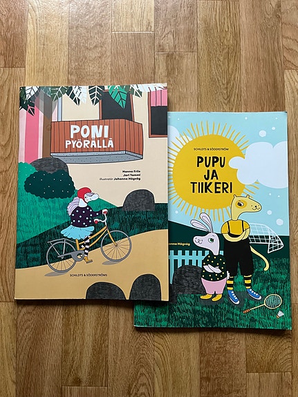 Poni pyörällä ja Pupu ja tiikeri tehtäväkirja-setti