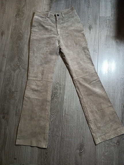 Aidot mokkanahka housut 34/XS bootcut