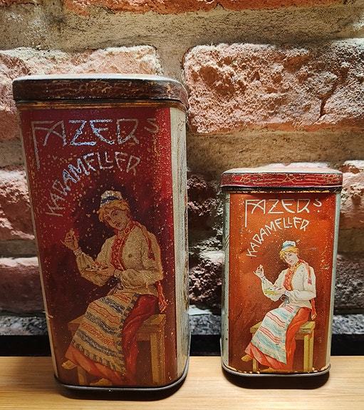Fazer vanha karamelli purkki