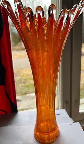Murano maljakko oranssi lasi