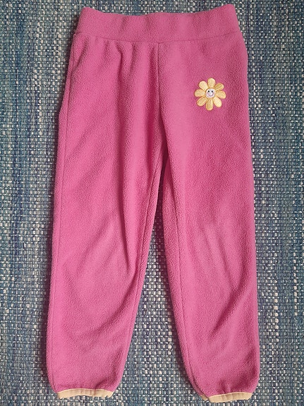 Cubus 98 104 fleecehousut fleece housut pinkki välikausi keltainen
