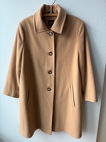 Vaalea vintage Dixi Coat villakangastakki koko 44