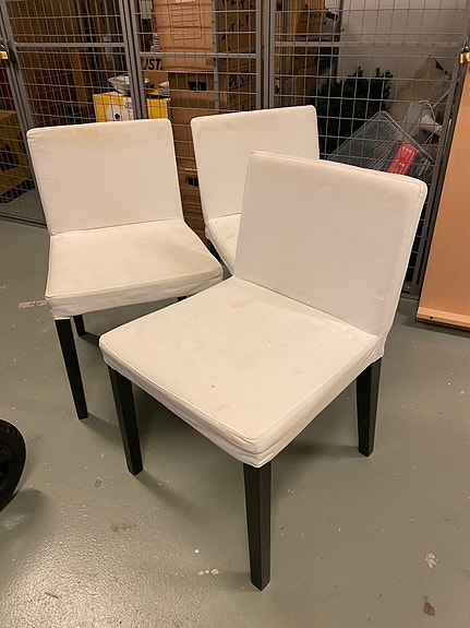 Valkoiset Nils IKEA tuolit 3kpl