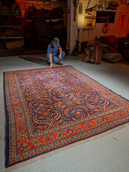 Upea tumma persialainen Lilihan-villamatto – 285 x 205 cm