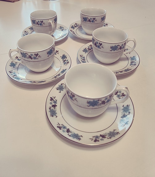 Vintage kahviastiasto 5 hlö