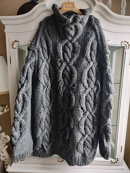 Yohji Yamamoto harmaa villapaita XL