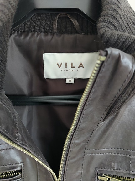 Vila Forever Leather Jacket nahkatakki ruskea M
