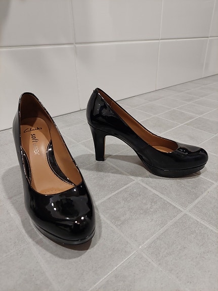 Clarks softwear kiiltonahkakengät, koko 5 (vastaa kokoa 38)