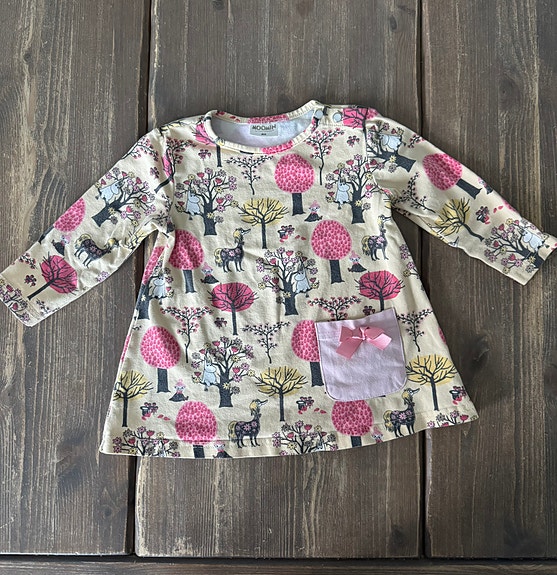 Muumi keltainen mekko, koko 80
