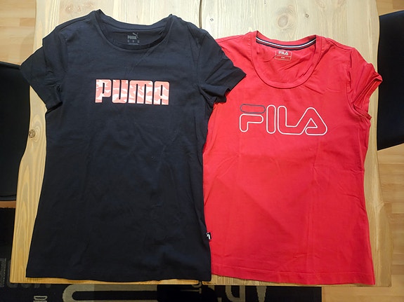 Puma ja Fila T-paidat koko S