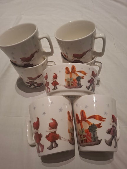 Kultakeramiikan joulumukit+ kulho