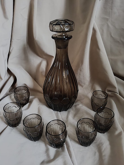 Karhula-Iittala Sisu karahvi ja pikarit