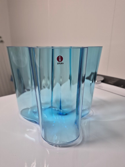Iso Aalto maljakko vaalean sininen