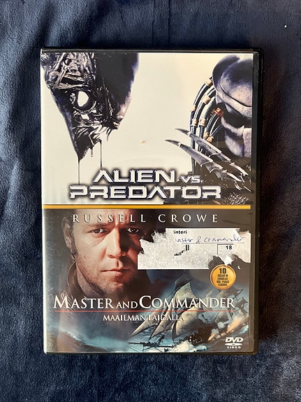 Alien vs. Predator / Master and Commander DVD-elokuvat 2 kpl