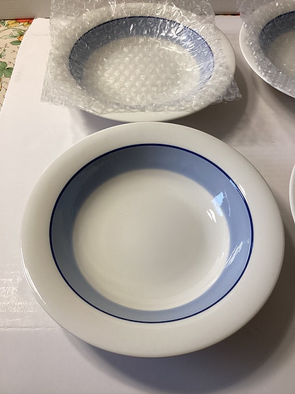 ARABIA PUDAS ARCTICA puuro/ keitto lautanen * käyttämättömät ( 6 kpl )