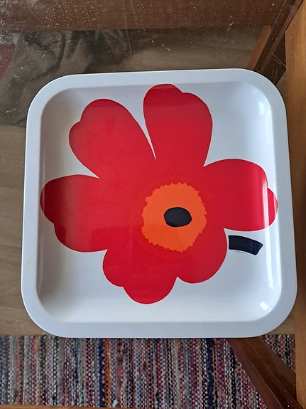 Marimekko Unikko tarjotin/lautanen punainen