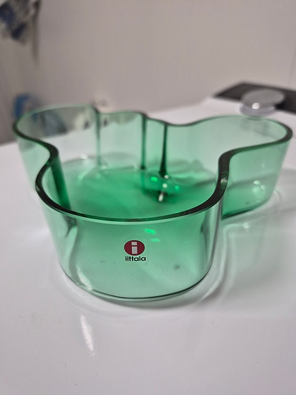 Iittala Aalto maljakko vihreä lasi