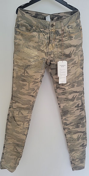 Vila stretch-housut (camo/kulta)