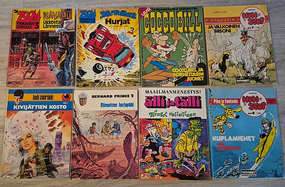 Sarjakuva-albumit 8 kpl