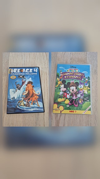 Ice Age 4 ja Disney Mikki Hiiren kerhotalo DVD-t