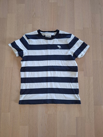 Abercrombie T-paita 140 sini-valkoraidallinen