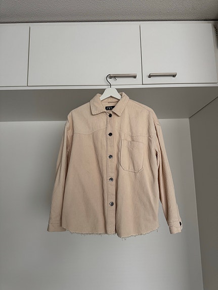 Zara naisten takki XS beige puuvilla