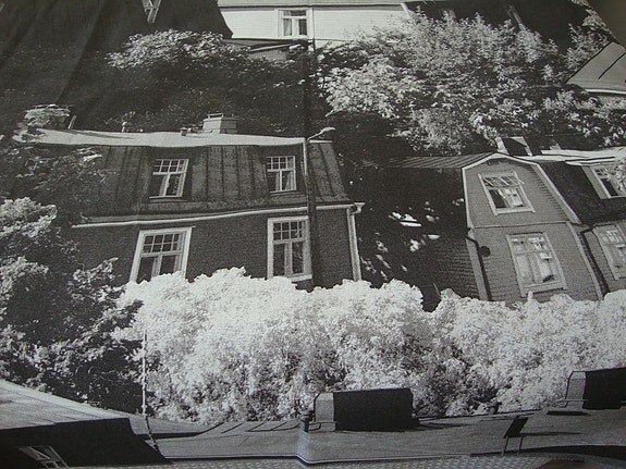Vallila Interior Puu-Vallila sisustuskangaspala mustavalkoinen
