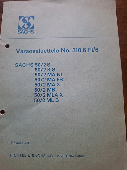 SACHS varaosaluettelo