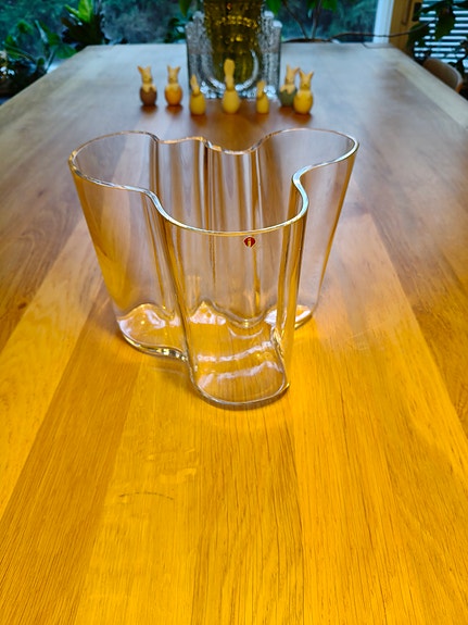 Alvar Aalto maljakko 3030, käsin signeerattu, 1960-luku, Iittala