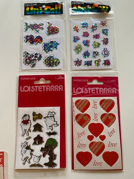 Vintage tarra arkit 4 kpl