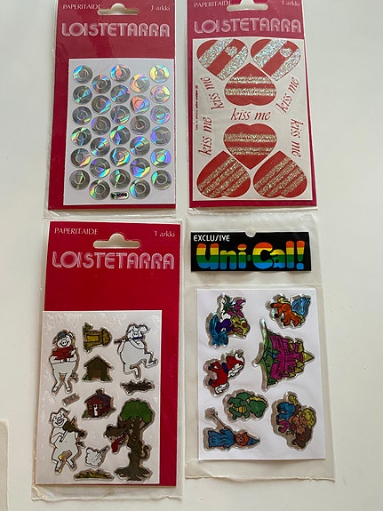 Retro tarra arkit 4 kpl
