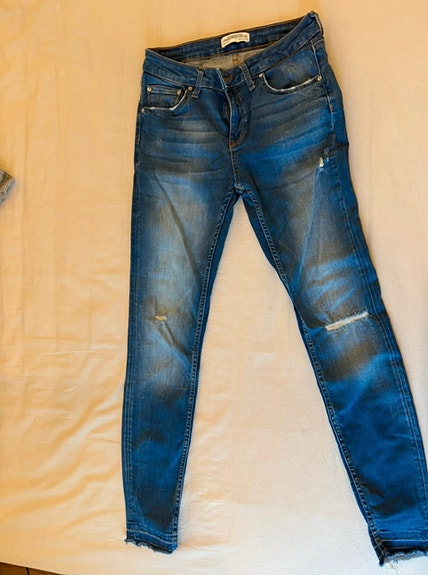 Zara Woman Premium Denim Collection farkut sininen denim koko 38