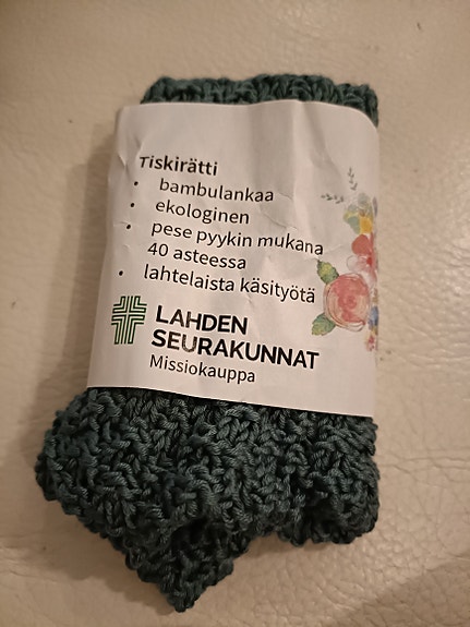 tiskirätti bambulankaa vihreä
